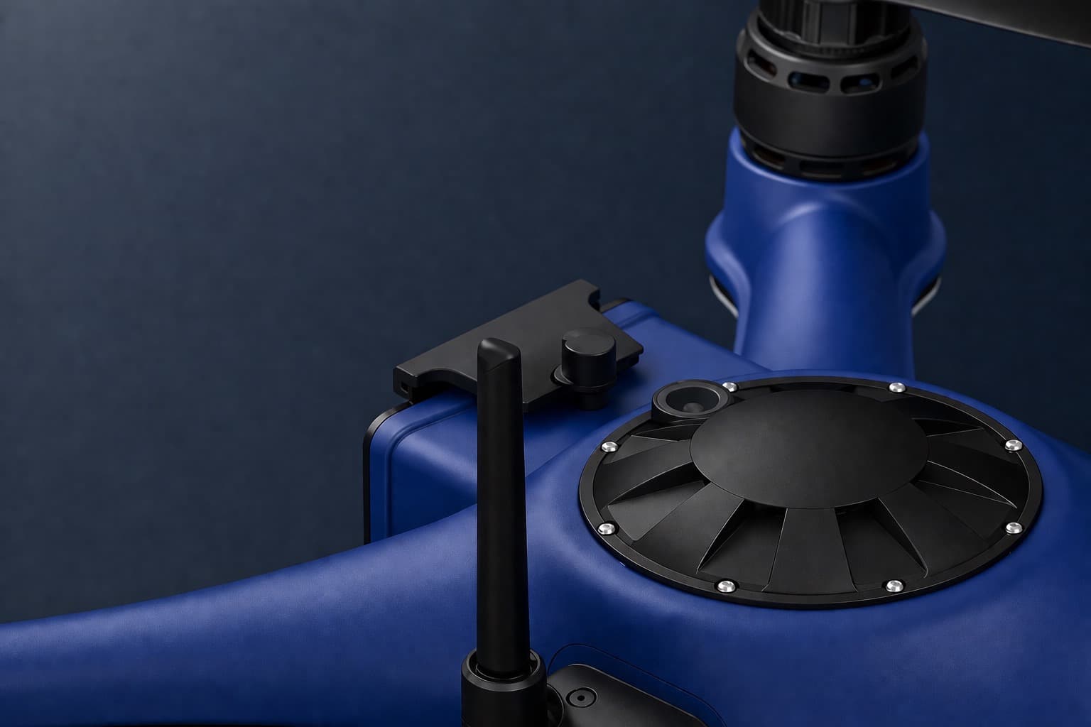 Close-up of the drone's pressure-equalization vent